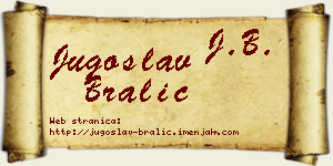 Jugoslav Bralić vizit kartica